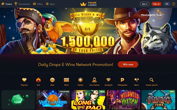 frank casino recensie review