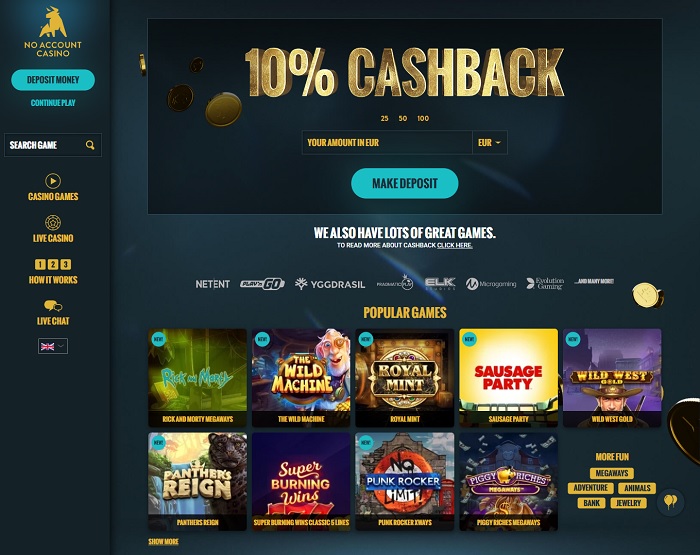 no account casino website